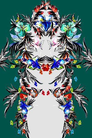 原创手绘印花华亿平台图片