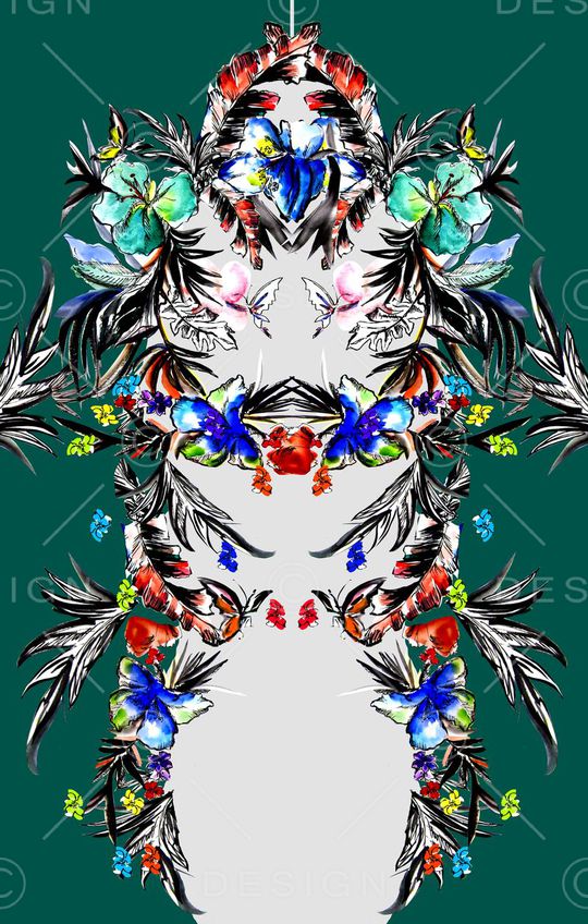 原创手绘印花华亿平台图片