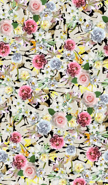 花卉印花华亿平台图片