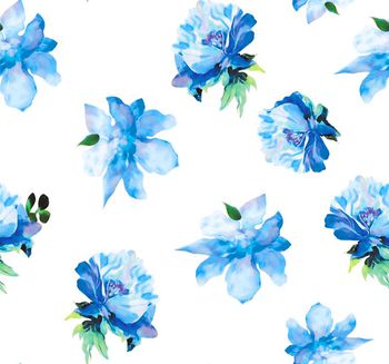 478537-欧美流行时尚手绘花卉印花