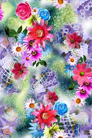 花卉印花华亿平台图片