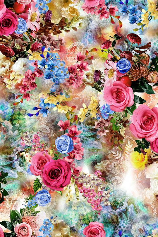 花卉印花华亿平台图片