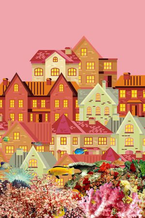 珊瑚印花华亿平台图片