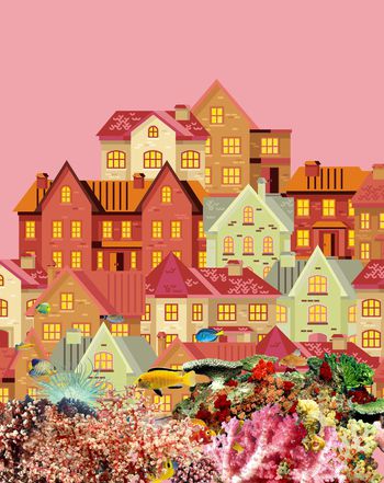 478621-珊瑚上的房屋