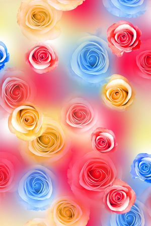 玫瑰花印花华亿平台图片