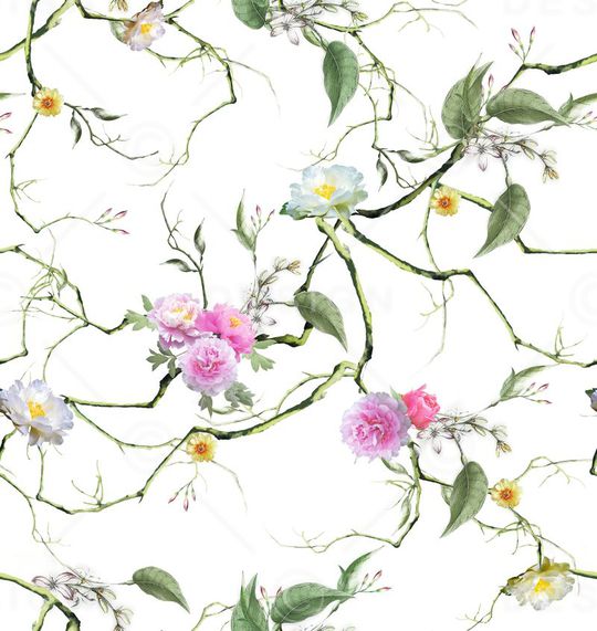 树枝印花华亿平台图片