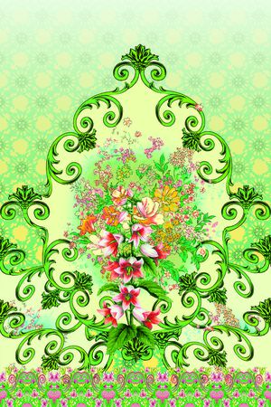 手绘花卉印花华亿平台图片