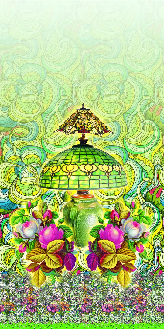 手绘花朵印花华亿平台图片