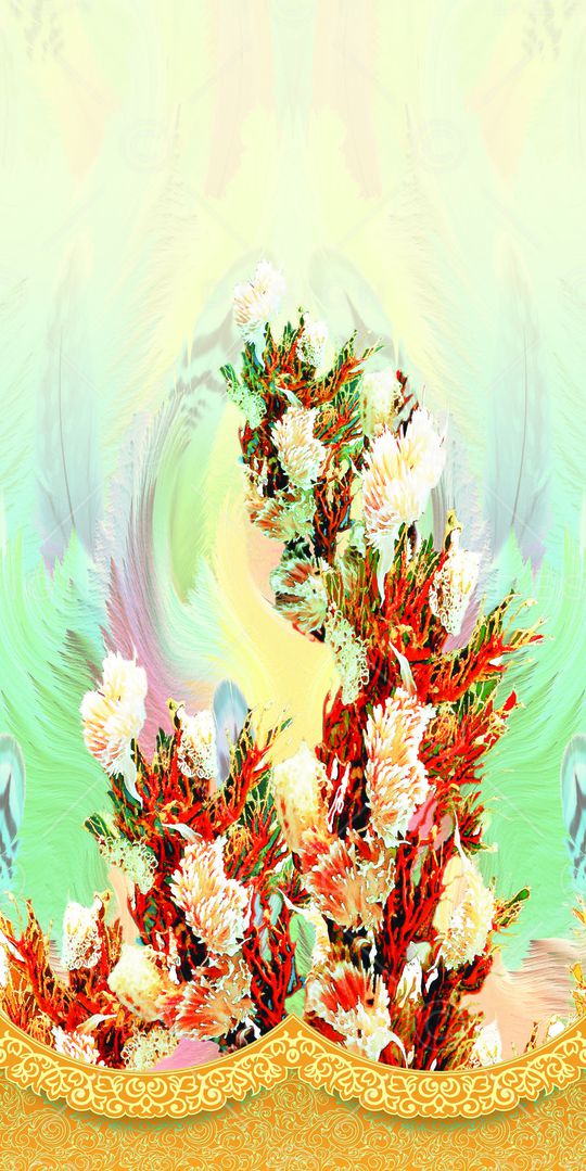 海藻印花华亿平台图片