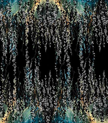 478795-时尚定位手绘小草渐变二连续定位印花