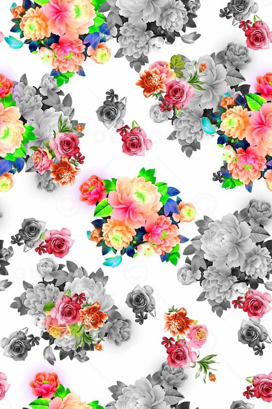 花卉印花华亿平台图片