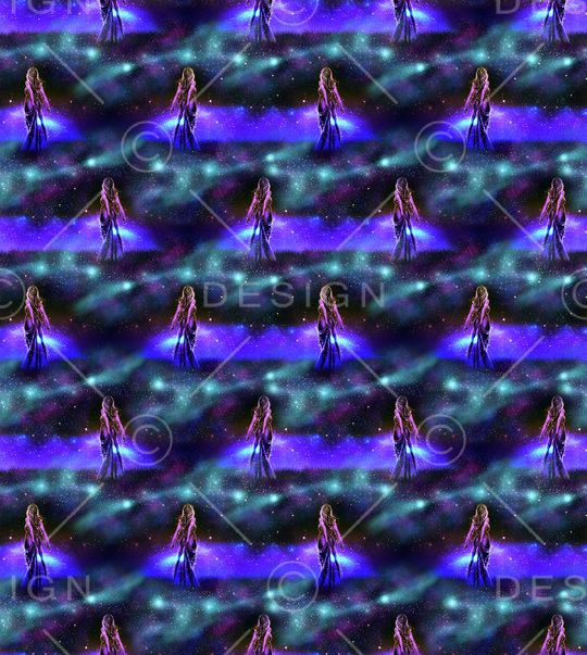 黑夜星空印花华亿平台图片