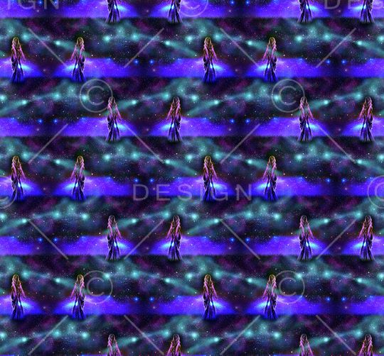 黑夜星空印花华亿平台图片