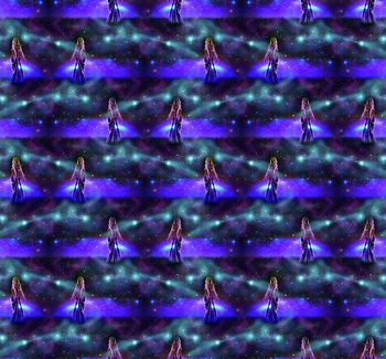 478917-时尚潮流黑夜星空月光女神