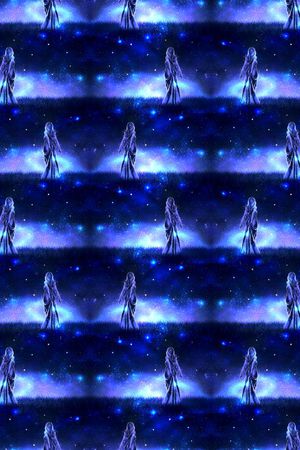 黑夜星空印花华亿平台图片