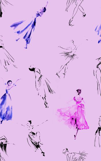 479094-休闲 手绘 水彩 线描 人物 独舞