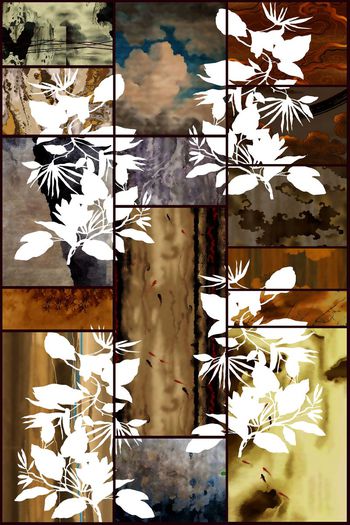 479138-复古格子浮世绘花卉