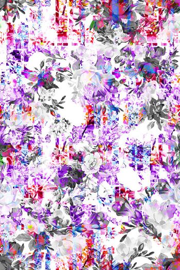 479170-休闲时尚 炫彩 花卉组合 数码  