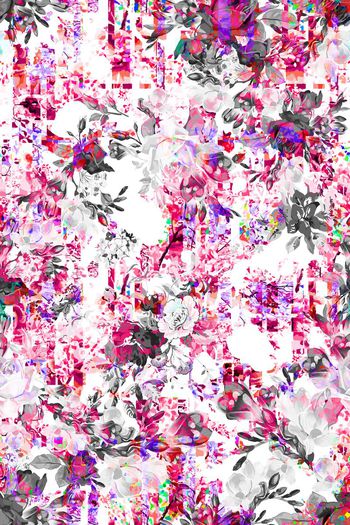 479172-休闲时尚 炫彩 花卉组合 数码  