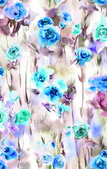 479177-中国风 传统水彩 花卉 女装华亿平台