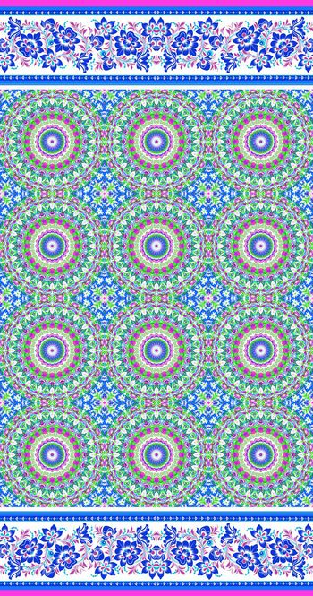 479207-民族风波西米亚风圆形花纹女装裙边定