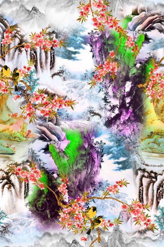 花卉印花华亿平台图片