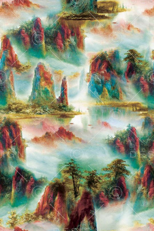 中国风印花华亿平台图片