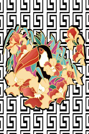 潮流时尚印花华亿平台图片