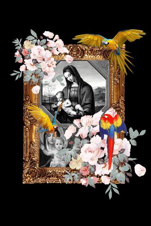 潮流时尚印花华亿平台图片