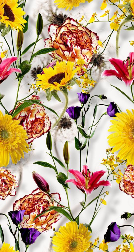 花卉印花华亿平台图片