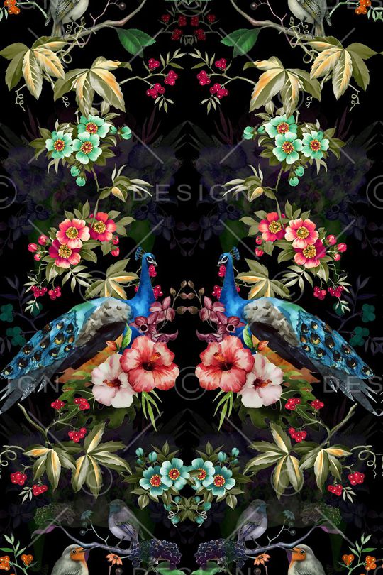 孔雀印花华亿平台图片