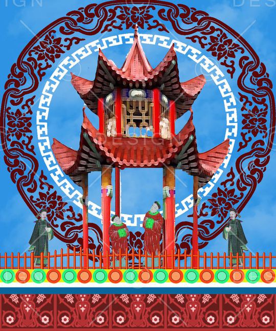 复古印花华亿平台图片