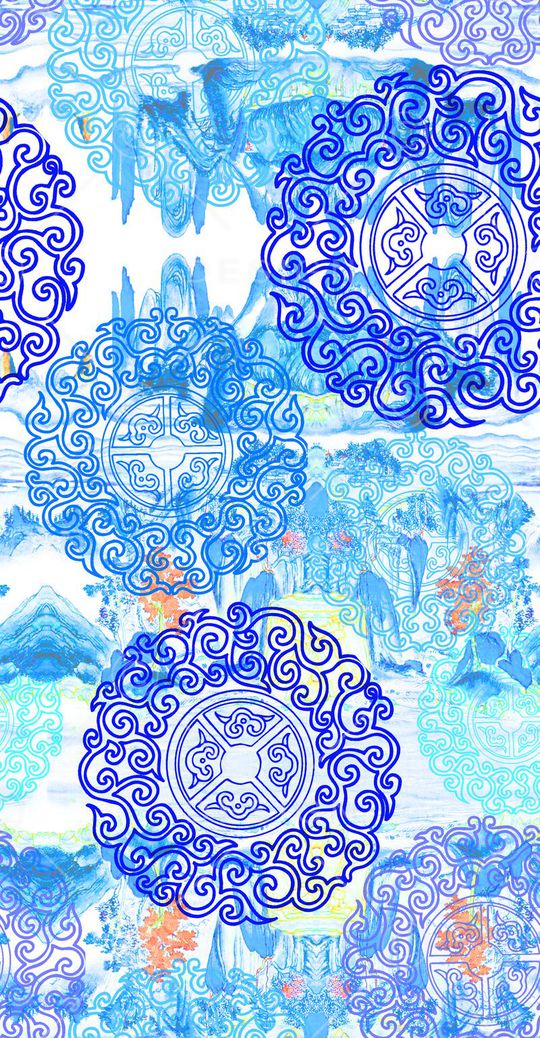 MAX-中国风印花华亿平台图片