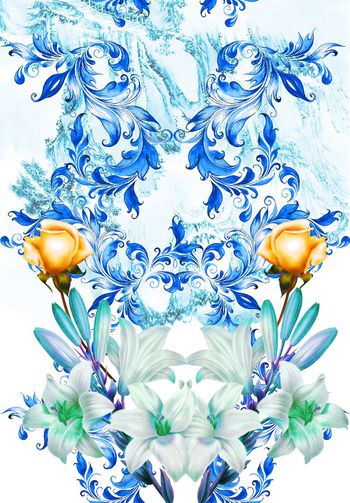 479925-民族中国古时尚手绘幻彩陶瓷 印花 