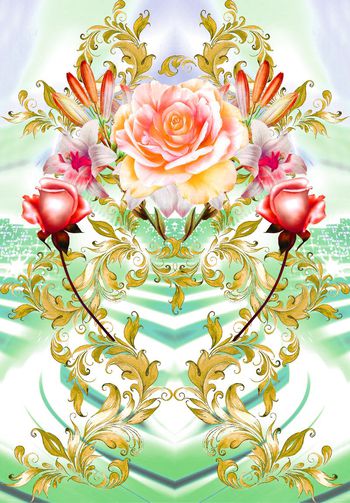 479929-民族中国古时尚手绘幻彩陶瓷 印花 