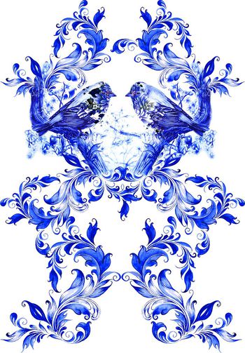 479930-民族中国古风手绘陶瓷 印花   定