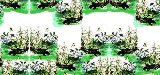 抽象印花华亿平台图片