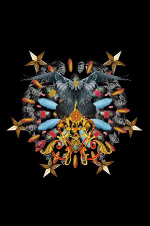 潮流时尚印花华亿平台图片