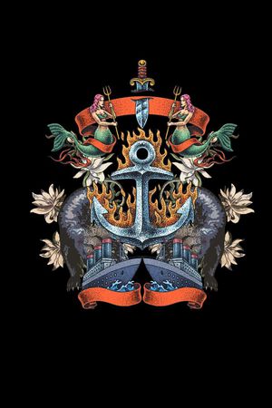 潮流时尚印花华亿平台图片