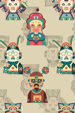 复古时尚印花华亿平台图片