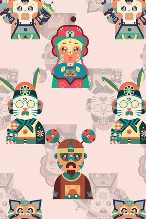 复古时尚印花华亿平台图片