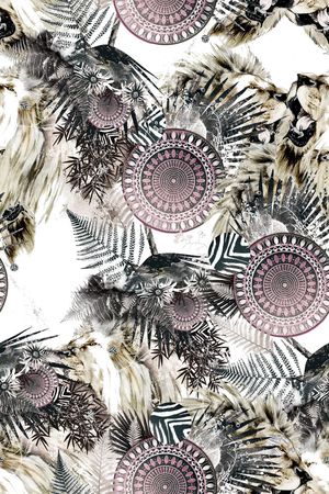 水墨印花华亿平台图片