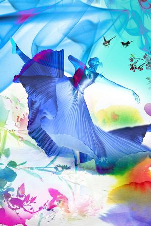 水墨印花华亿平台图片