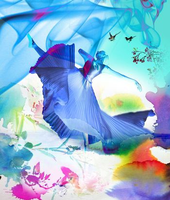 水墨印花华亿平台图片