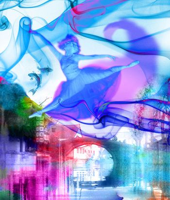 中国风印花华亿平台图片