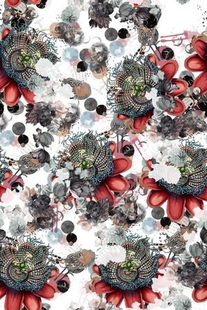 花卉印花华亿平台图片