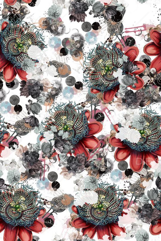 花卉印花华亿平台图片