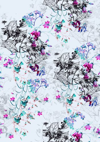 花卉印花华亿平台图片