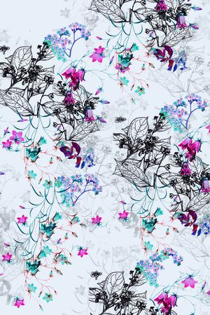 花卉印花华亿平台图片