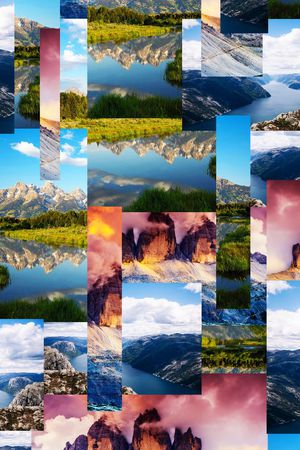 风景抽象印花华亿平台图片